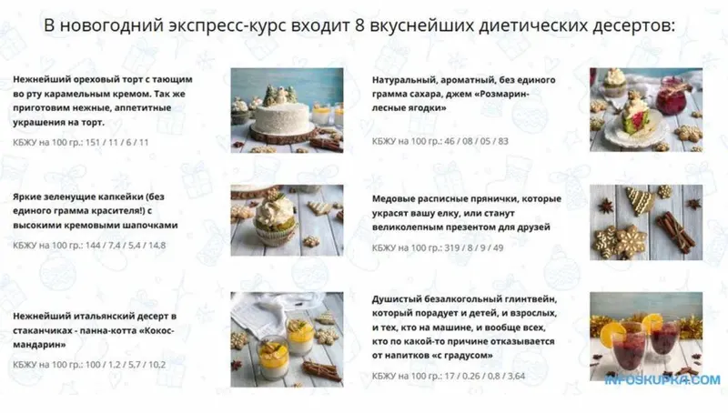 Скачать курс «Новогодний экспресс курс десертов (Таша Коробейникова)» — слив курса
