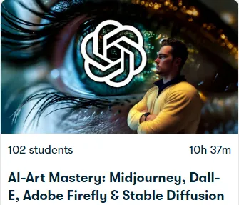 Скачать курс «Мастерство в области искусственного интеллекта Midjourney, Dall-E, Adobe Firefly и Stable Diffusion. С переводом (Арнольд Оберлейтер)» — слив курса