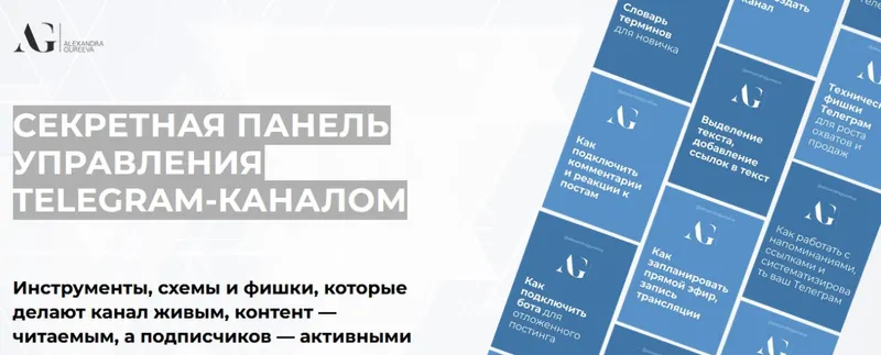 Скачать курс «Секретная панель управления Telegram-каналом (Александра Гуреева)» — слив курса