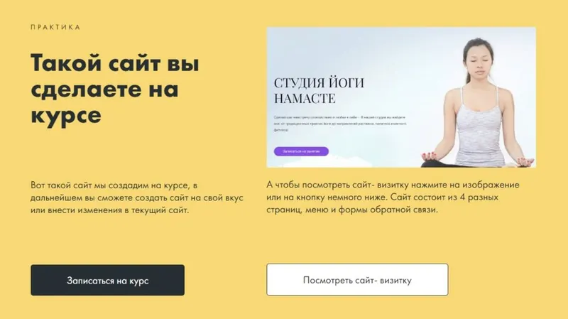 Скачать курс «Сайт- визитка за вечер (Юлия Литвина)» — слив курса