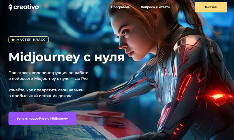 Скачать курс «[Creativo] Midjourney с нуля. Тариф Старт (Оксана Решетнёва)» — слив курса