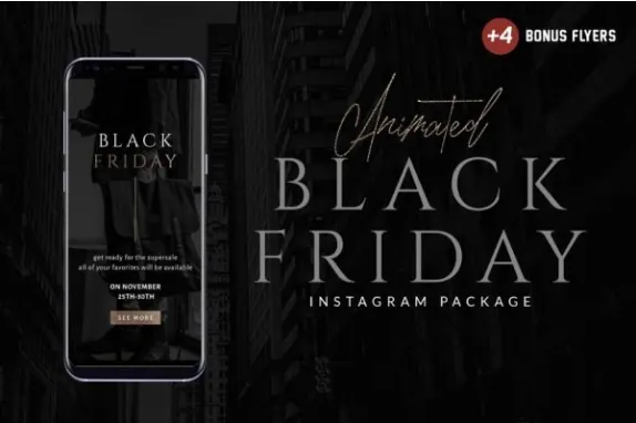 Скачать курс «[CreativeMarket] Animated  Black Friday Instagram Pack (Eviory)» — слив курса
