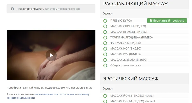 Скачать курс «[Алхимия массажа]  Видео курс Эротический массаж женщине (Вадим Волков)» — слив курса