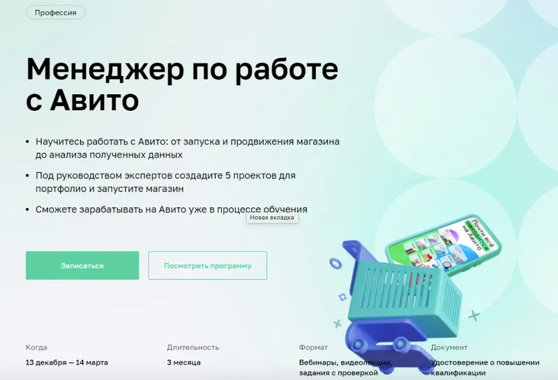 Скачать курс «[Нетология] Менеджер по работе с Авито (Дмитрий Бурлаков)» — слив курса