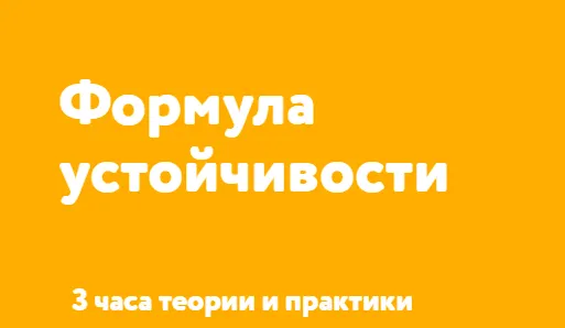 Скачать курс «Формула устойчивости (Татьяна Мужицкая)» — слив курса