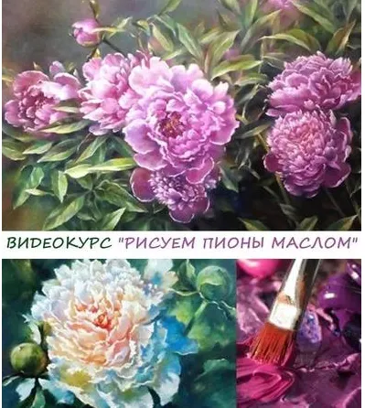 Скачать курс «Рисуем пионы маслом (Юлия Кошелева)» — слив курса