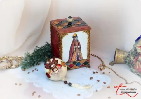 Скачать курс «2 мастер-класса в одном «Коробка с шаром «Венеция» (Алла Ачкасова)» — слив курса