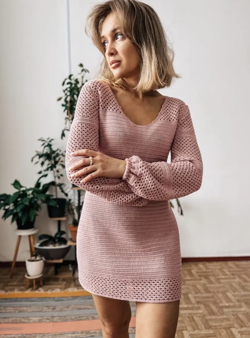 Скачать курс «[mary.knitting] Платье с рукавами (Мария Семёнова)» — слив курса