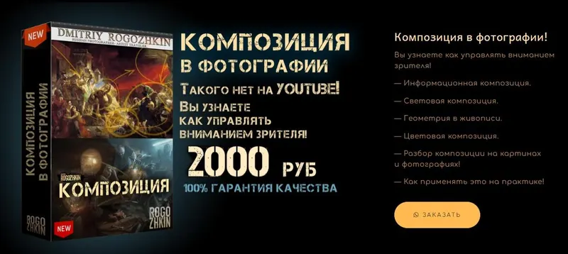 Скачать курс «Композиция в фотографии (Дмитрий Рогожкин)» — слив курса