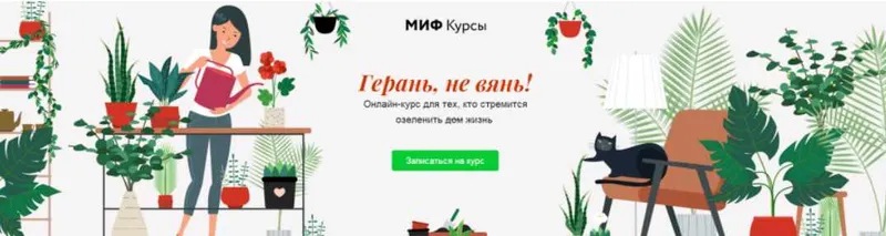 Скачать курс «Герань, не вянь! [МИФ Курсы]» — слив курса