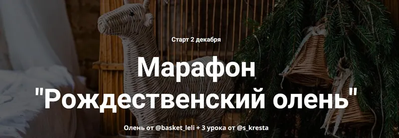 Обложка курса «[basket_leli, s_kresta] Рождественский олень»