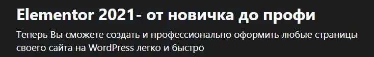 Скачать курс «[Udemy] Elementor 2021- от новичка до профи (Анфиса Бреус)» — слив курса