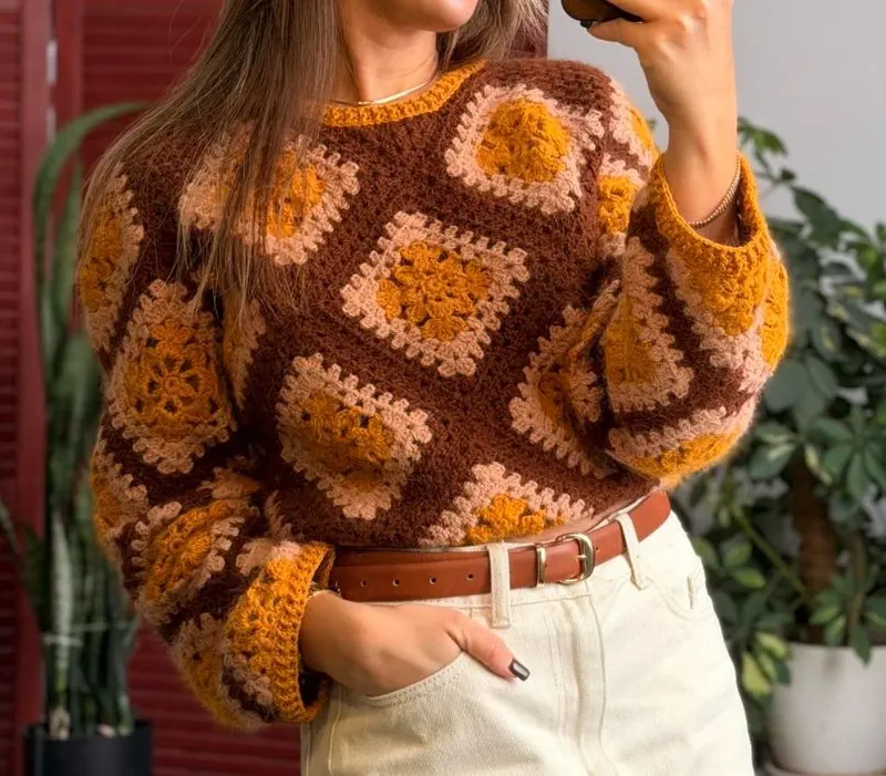 Скачать курс «[mary.knitting] Джемпер из Бабушкиных квадратов (Мария Семёнова)» — слив курса