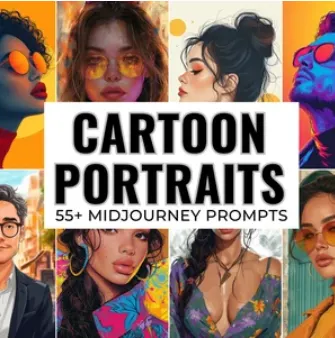 Скачать курс «[PowerfulStyle] 55+ Промптов для создания мультяшных портретов в Midjourney» — слив курса