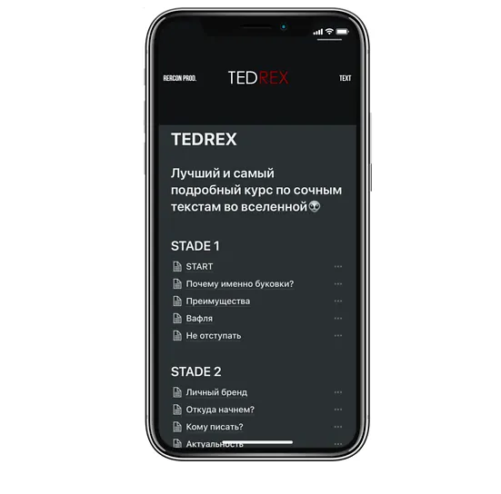 Скачать курс «[rercon.net] Курс по самым сочным текстам Tedrex» — слив курса
