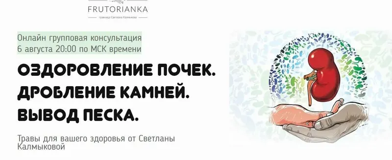 Скачать курс «Оздоровление почек. Дробление камней. Вывод песка (Светлана Калмыкова)» — слив курса