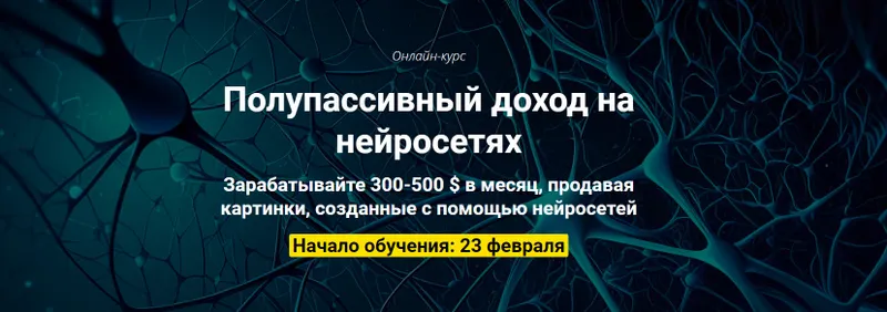 Скачать курс «Полупассивный доход на нейросетях. Пакет Оптимальный (Вадим Закиров)» — слив курса