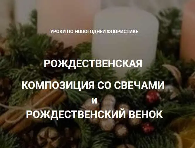 Скачать курс «Уроки по новогодней флористике (Елена Попова)» — слив курса