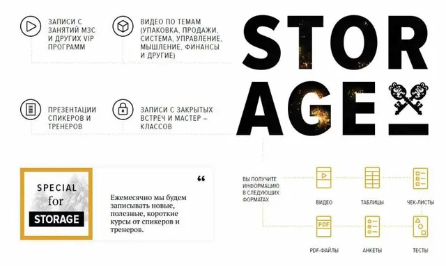 Скачать курс «МЗС Storage. Подписка на месяц №2 (Бизнес Молодость)» — слив курса