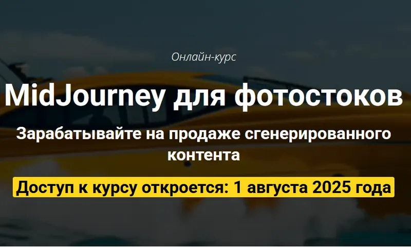Скачать курс «MidJourney для фотостоков. Пакет Самостоятельный (Вадим Закиров)» — слив курса