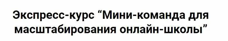 Скачать курс «Мини-команда для масштабирования онлайн-школы (Сергей Загородников)» — слив курса