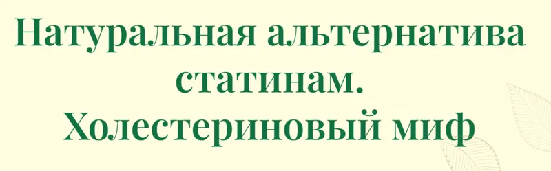 Скачать курс «Натуральная альтернатива статинам. Холестериновый миф (Борис Гринблат)» — слив курса