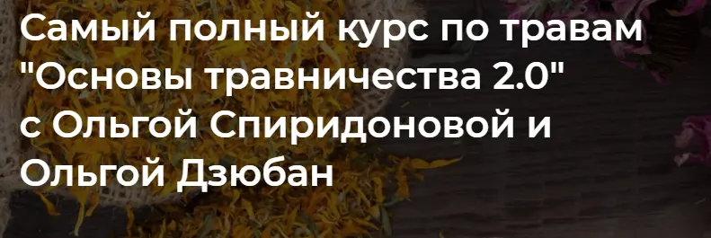Скачать курс «Основы травничества 2.0. Тариф Всё сама  (Ольга Спиридонова, Ольга Дзюбан)» — слив курса