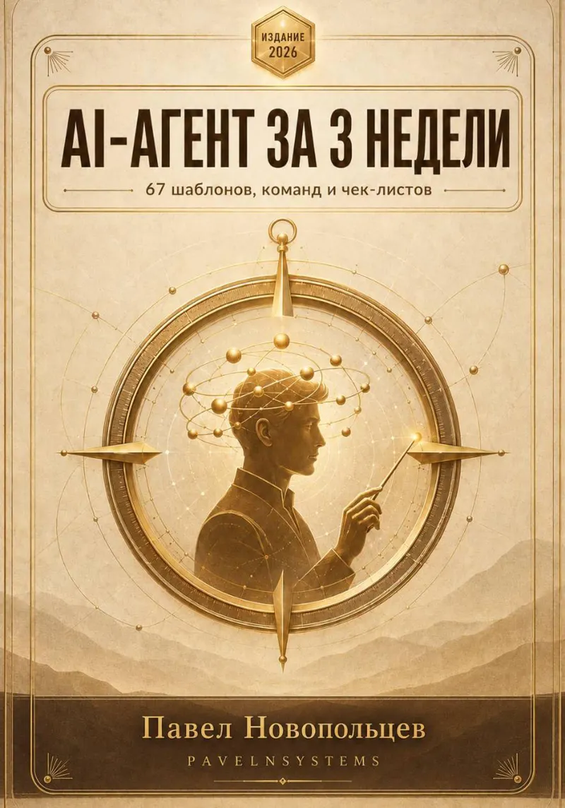 Скачать курс «AI-агенты за 3 недели. 67 шаблонов, команд и чек-листов (Павел Новопольцев)» (искусственный интеллект) — слив курса
