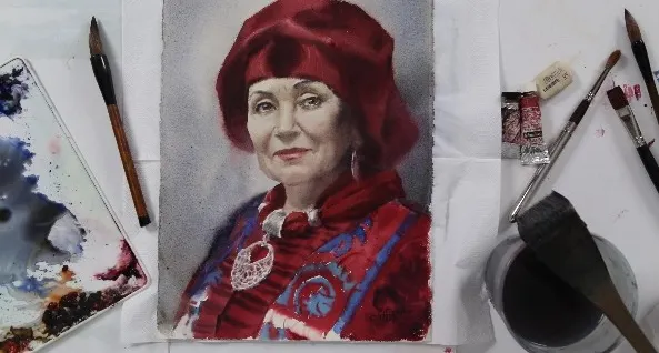 Скачать курс «Акварельные портреты (Анна Иванова)» — слив курса