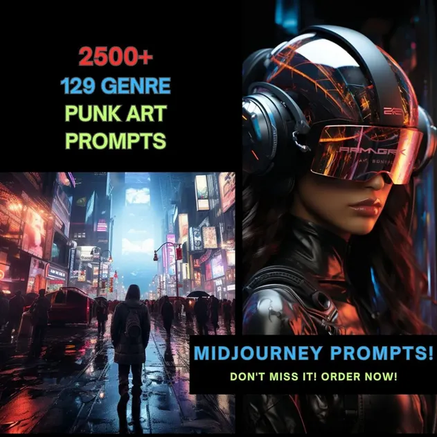 Скачать курс «[Botbrush] 2500+ Midjourney Punk Prompts. Крутые панк-промпты для Миджорни» — слив курса