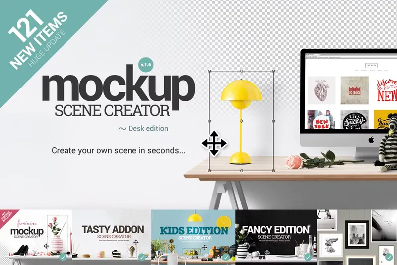 Скачать курс «[Creativemarket] Mockup Scene Creator - Desk edition» — слив курса