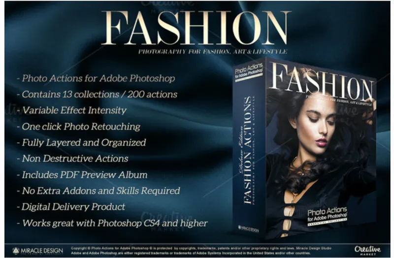 Скачать курс «[CreativeMarket] Экшены для Photoshop» — слив курса