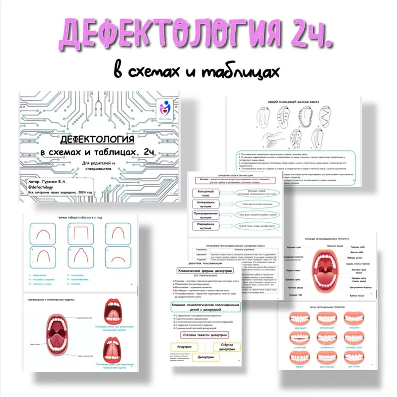Скачать курс «Дефектология в схемах и таблицах 2 часть (Виктория Гуренко)» — слив курса