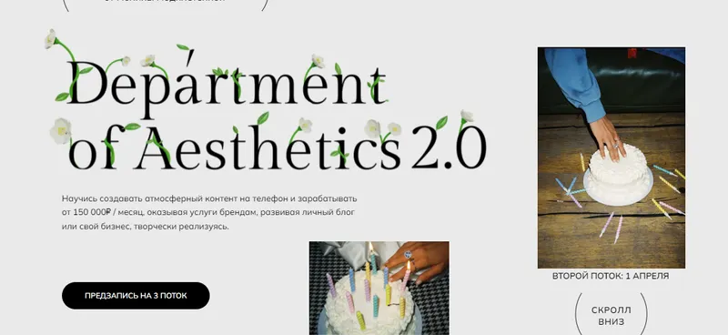 Скачать курс «Department of Aesthetics 2.0. Тариф Мастерски освоить (Полина Подплетенная, Лена Ленц)» — слив курса