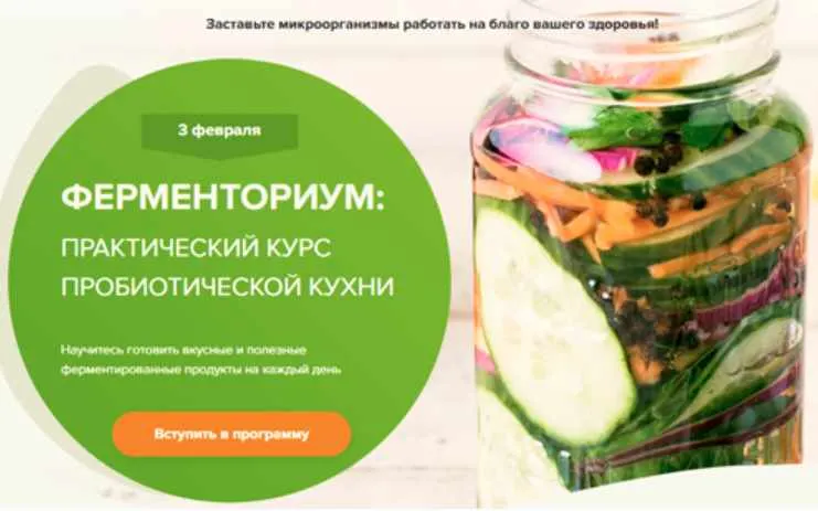 Скачать курс «Ферменториум: практический курс пробиотической кухни 2019. Тариф Полный (Юлия Мальцева)» — слив курса