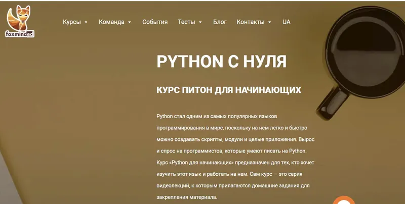 Скачать курс «[foxminded] Python с нуля. Курс питон для начинающих (Дмитрий Береговец)» — слив курса