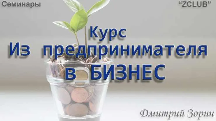 Скачать курс «Из предпринимателя в бизнес (Дмитрий Зорин)» — слив курса