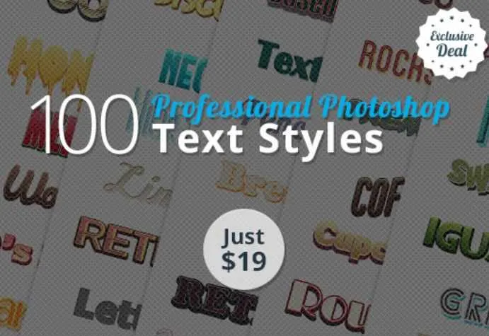 Скачать курс «[inkydeals] 100 готовых стилей оформления текста photoshop» — слив курса
