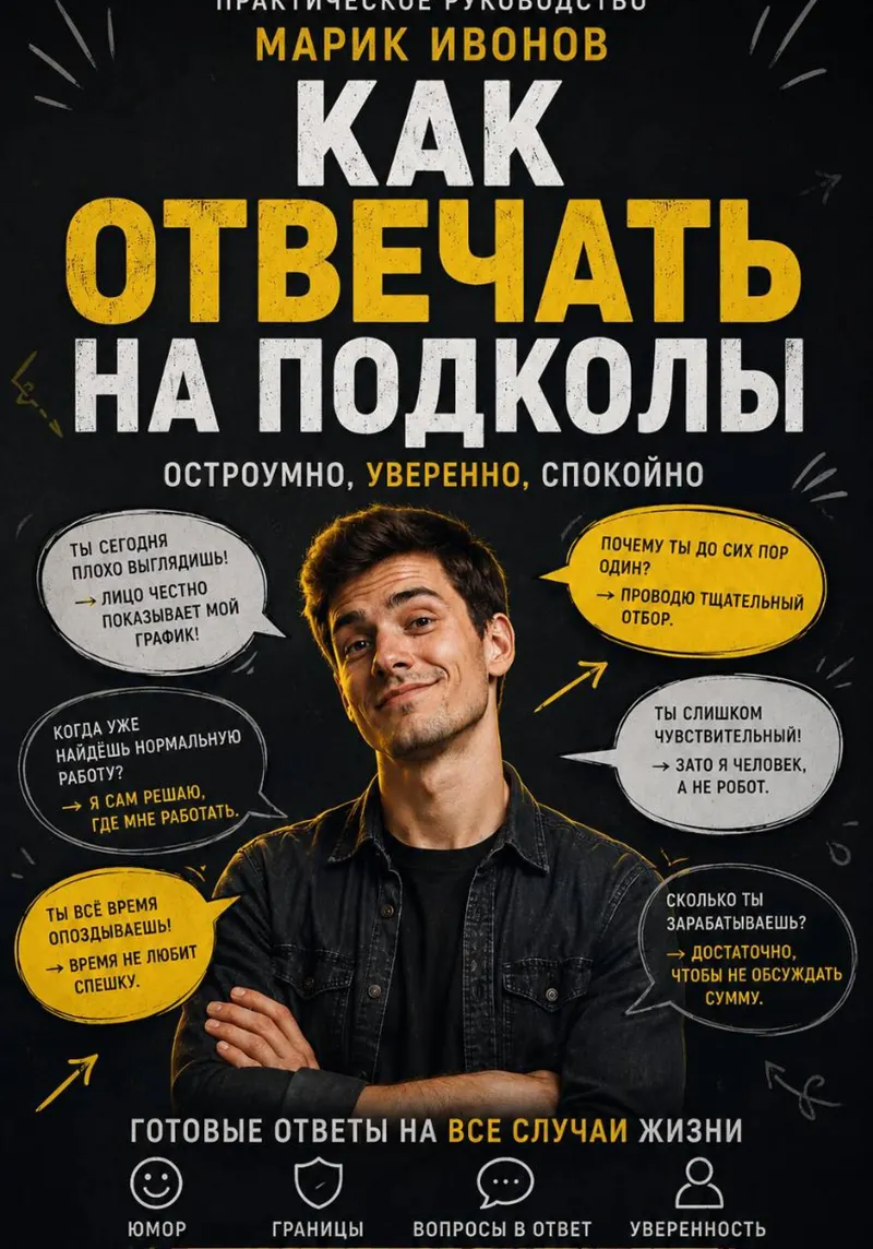 Скачать курс «Как отвечать на подколы. Готовые ответы на все случаи жизни (Марик Ивонов)» — слив курса