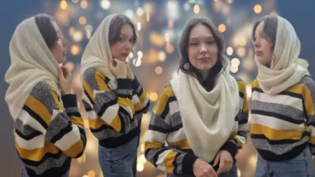 Скачать курс «Косынка с красивой прессовой каймой по краю и небольшими завязками (Ольга Юрьева)» — слив курса
