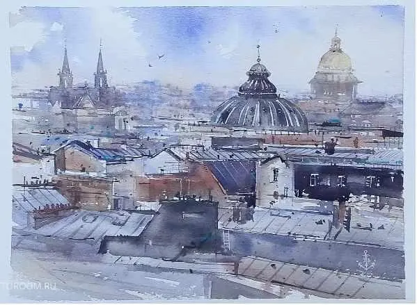 Скачать курс «[lectoroom] Панорама города в акварели (Юлия Барминова)» — слив курса
