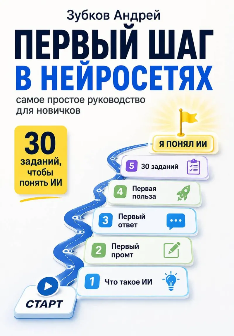 Скачать курс «Первый шаг в нейросетях: самое простое руководство для новичков (Андрей Зубков)» — слив курса