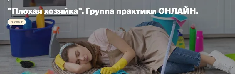 Скачать курс «Плохая хозяйка. Группа практики Онлайн (Елена Веселаго)» — слив курса