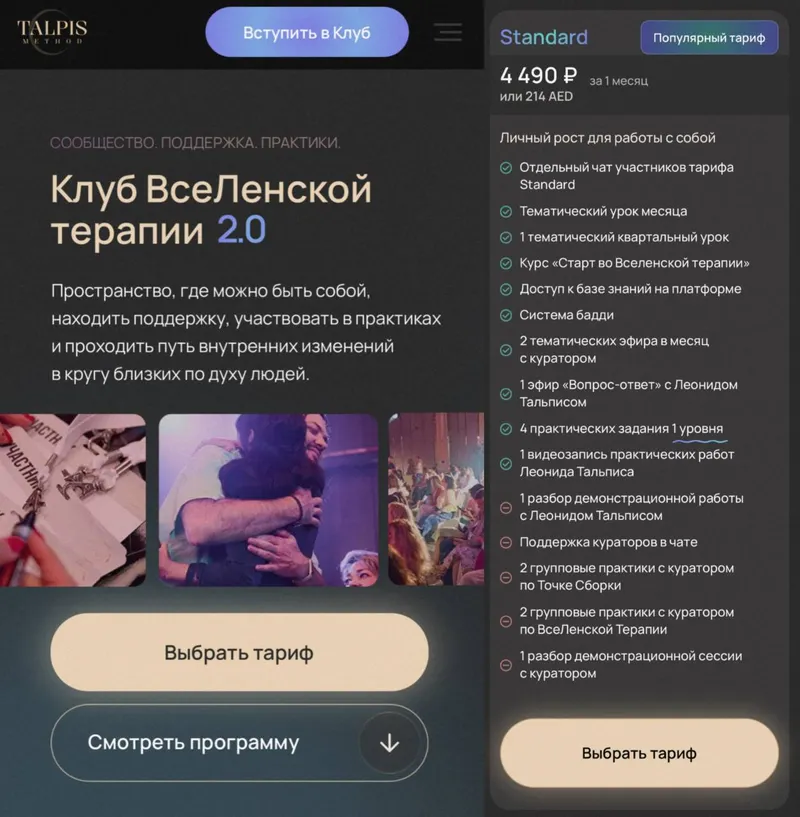 Обложка курса «Клуб ВсеЛенской терапии 2.0. Границы. Контакт. Конфликты май 2026. Тариф Standard (Леонид Тальпис)»