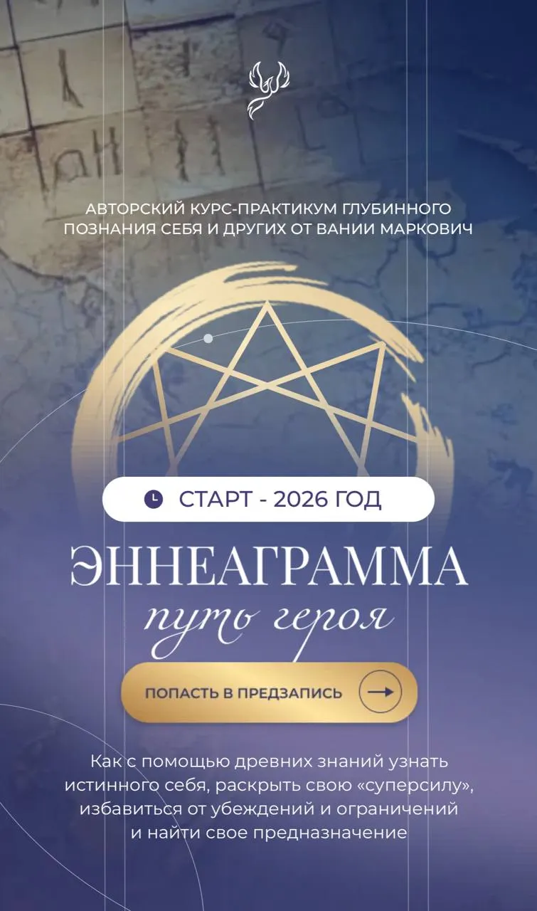 Скачать курс «Симург Эннеаграмма. Путь героя. Тариф Миротворец (Вания Маркович)» — слив курса