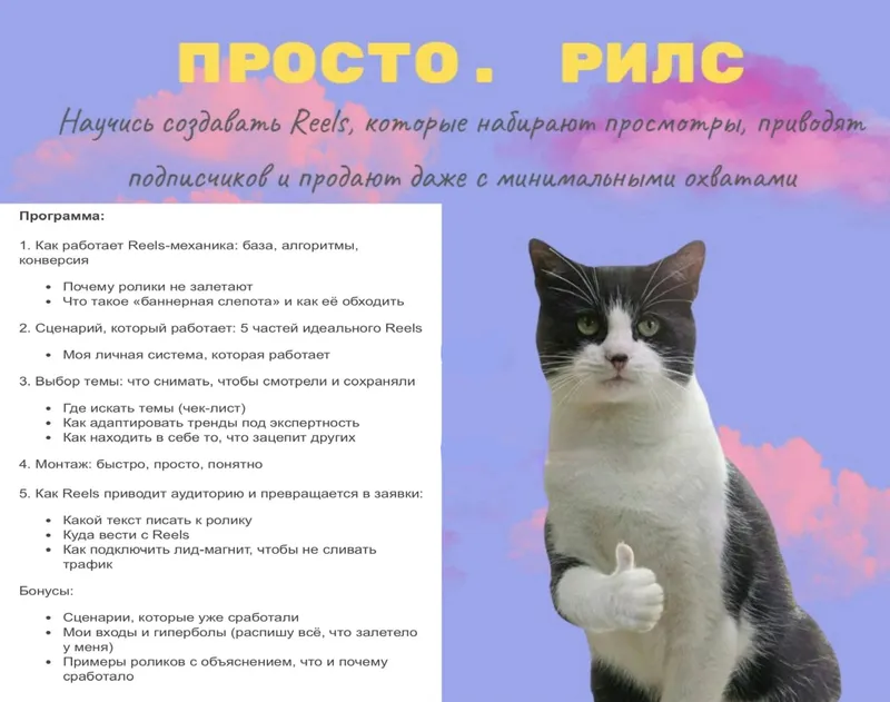 Скачать курс «Просто. Рилс (Татьяна Одринская)» — слив курса