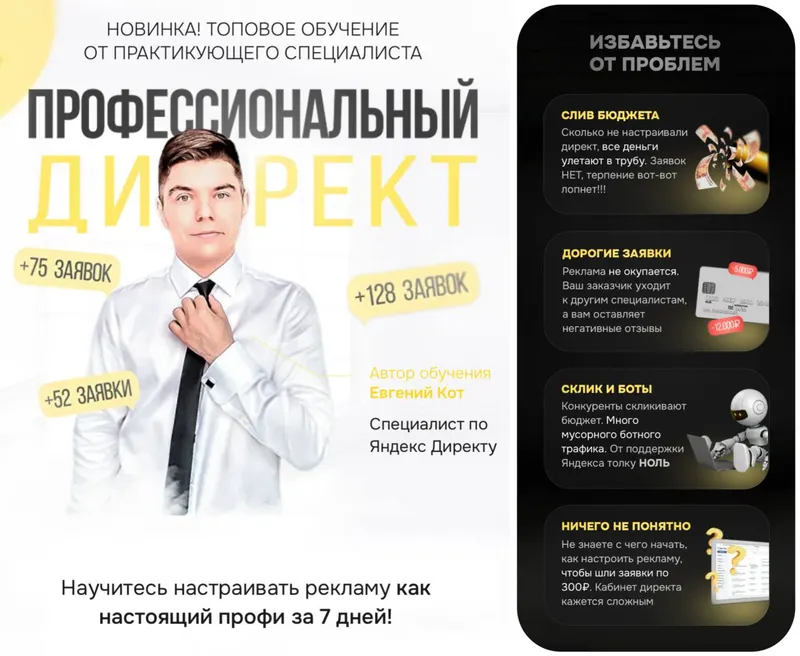Скачать курс «Профессиональный директ. Тариф VIP (Евгений Кот)» — слив курса