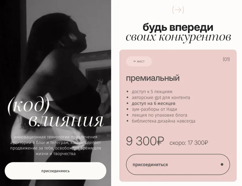 Скачать курс «Код влияния. Тариф Премиальный (Надежда Косенок)» — слив курса