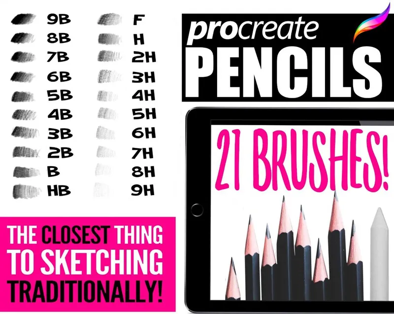 Скачать курс «Реалистичные карандашные кисти для Procreate  The Definitive Pencil Brush Set for Procreate (BeeJayDeL)» — слив курса