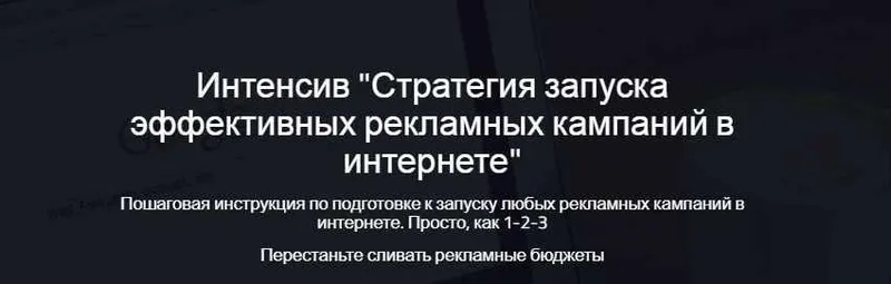 Скачать курс «Стратегия запуска эффективных рекламных кампаний в интернете (Надежда Раюшкина)» — слив курса